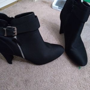Black Ankle Heeled Boots